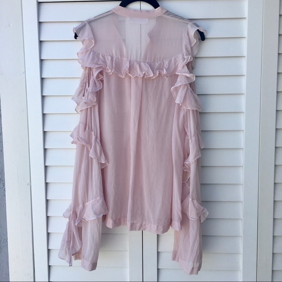 ROBERT RODRIGUEZ 🌸 Silk Cold Shoulder Blouse NWT - Picture 6 of 6